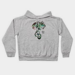 Luna Moth Keys Kids Hoodie